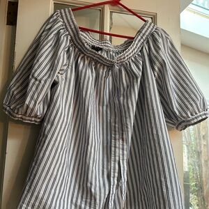 Striped Off-Shoulder Blouse